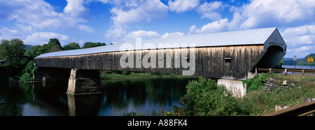 USA Vermont New Hampshire The Cornish Windsor Brücke über Connecticut River Stockfoto