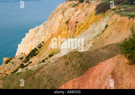 Farbige Klippen von Alum Bay, Isle Of Wight Stockfoto