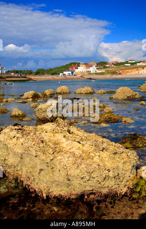 Felsenpools Sea Stacks Klippen Freshwater Bay Isle Of Wight Hampshire England Großbritannien UK Stockfoto