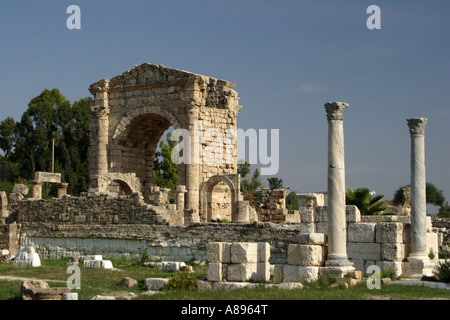 Archäologische Stätte Al Mina Reifen der Libanon Stockfoto
