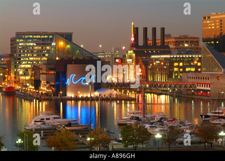 Federal Hill Park bietet einen herrlichen Blick auf die Baltimore Inner Harbor Stockfoto