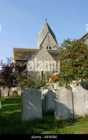 Str. Marys Kirche in Sompting, West Sussex, England, UK. Stockfoto