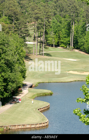 Alabama Butler County, Greenville, Cambrian Ridge, Robert Trent Jones Golf Trail, Golfplatz, See, Tee, Fairway, Besucher reisen Reise Tour Tourismus l Stockfoto