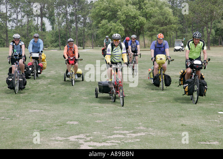 Alabama Brookley Center, Zentrum, Mobil, U-Bahn Fahrrad Autobahn Route, Radfahrer, Besucher reisen Reise touristischer Tourismus Wahrzeichen Land Stockfoto