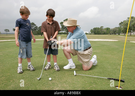 Alabama Mobile County, Mobile, Brookley Center, Zentrum, Golf Pines Golfplatz, Senioren alte Bürger Rentner Rentner Rentner ältere Menschen, ad Stockfoto