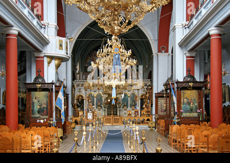 Kloster Kirche, Kloster Moni AG Georgios Selinari, Kreta, Griechenland Stockfoto