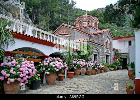 Kloster Moni AG Georgios Selinari, Kreta, Griechenland Stockfoto