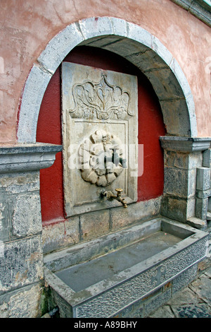 Brunnen, Kloster Moni AG Georgios Selinari, Kreta, Griechenland Stockfoto