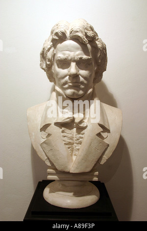 Die Büste von Ludwig van Beethoven in seinem Mütter-Haus in Koblenz, Rheinland-Pfalz, Deutschland Stockfoto