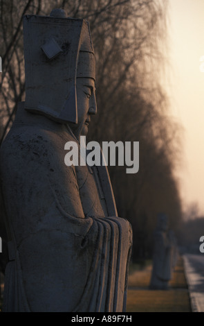 Skulptur an den Ming-Gräbern im Norden von Peking, China Stockfoto