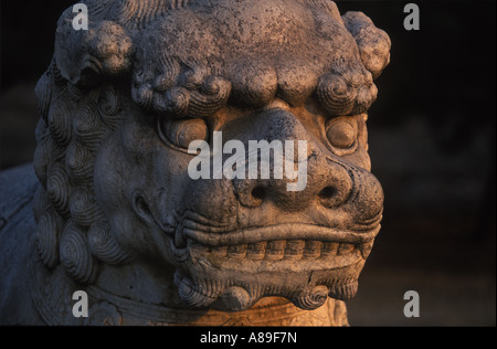 Skulptur an den Ming-Gräbern im Norden von Peking, China Stockfoto