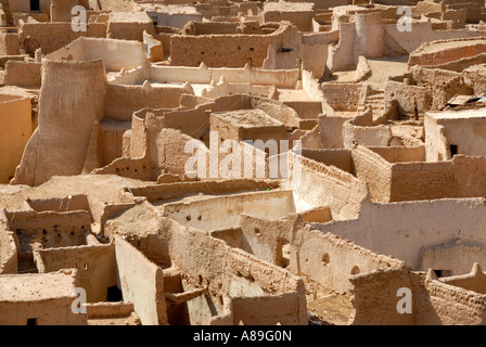 Alte Mauern gemacht Ton alten Stadt Ghat Fezzan Libyen Stockfoto