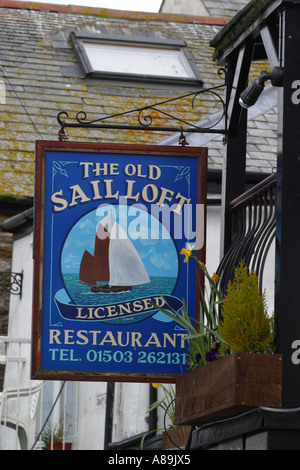 Das alte Sail Loft Restaurant in West Looe Cornwall Stockfoto