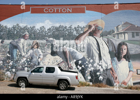 Dothan Alabama, Wandmalereien in der Wiregrass Region, lokale Geschichte, Baumwolle, Besucher reisen reisen Reise touristischer Tourismus Wahrzeichen Kultur Kultur Kultur Kultur, vacatio Stockfoto