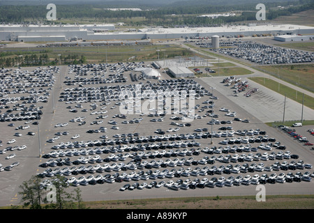 Alabama BIBB County, Vance, Mercedes Benz, deutsche SUV-Produktionsstätte, neue Fahrzeuge, Luftaufnahme von oben, Ansicht, Besucher reisen unterwegs Stockfoto