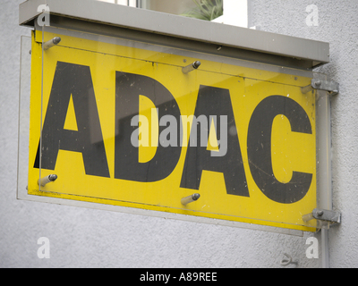 Zeichen deutschen Automobilclub ADAC Stockfoto