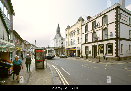 UK England Cornwall Wadebridge High Street Stockfoto