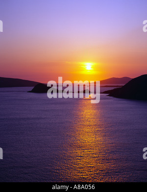 Sonnenuntergang über den Blasket Inseln Slea Head-Dingle-Kerry Irland Stockfoto