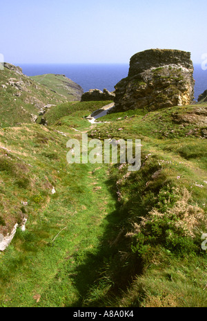 UK England North Cornwall Tintagel Castle ruins Stockfoto