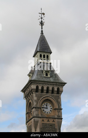 Clocktower in Hay on Wye, Wales Stockfoto