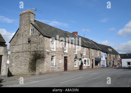 Ferienhäuser in Castle Street, Hay on Wye, Wales Stockfoto