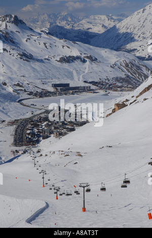 Skigebiet Tignes, Val d ' Isere, Piemont, Italien Stockfoto