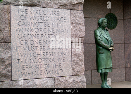 FDR Franklin Delano Roosevelt Memorial Eleanor Roosevelt Stockfoto