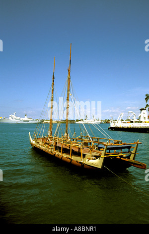 Hawaii Honolulu Hokulea historischen voyaging Kanu Stockfoto