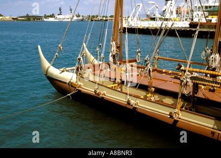 Hawaii Honolulu Hokulea historischen voyaging Kanu Stockfoto