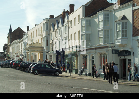Stratford-upon-Avon Bridge Street Einkaufsviertel Stockfoto