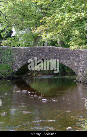 Alte Steinbrücke über Clapham Beck Yorkshire Dales National Park England Vereinigtes Königreich UK Stockfoto