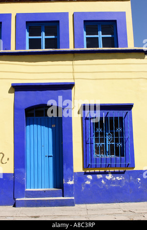 Bunte koloniale Architektur der Stadt Oaxaca Mexico Stockfoto