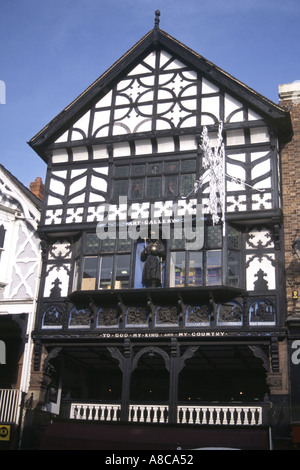 Halbe Fachwerkhaus Tudor Gebäude im Stil der Reihe Chester England UK Europa Stockfoto