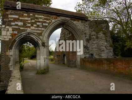 Waltham Abbey Gatehouse Essex UK des 14. Jahrhunderts Bau Stockfoto