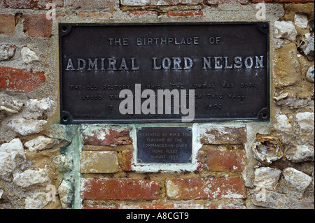 Geburtsort von Admiral Lord Nelson Burnham Thorpe Stockfoto