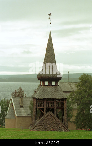 Froso Kirche am Ufer des Sees Storsjon Nord-Schweden Stockfoto