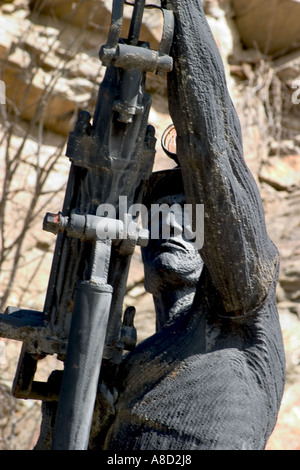 Eine Statue in Erinnerung an die 91 Männer, die in der Sonne mir Katastrophe an der Kellogg Idaho im Jahr 1972 gestorben Stockfoto