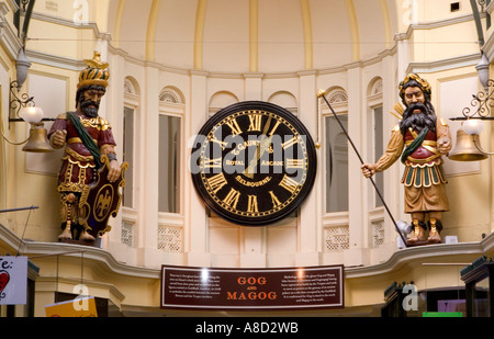 Gog und Magog in der Royal Arcade, Melbourne Stockfoto