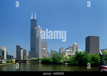 Der SEARS TOWER, entworfen von Skidmore Owings und Merrill 1974 CHICAGO ILLINOIS Stockfoto