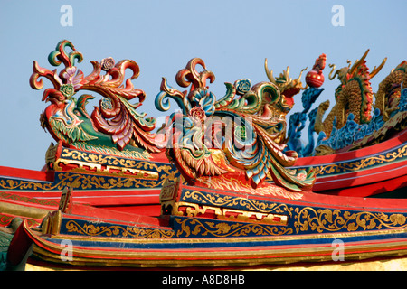 Thailand Ayyuthaya Wat Phananchoeng Dach des chinesischen Tempel Stockfoto