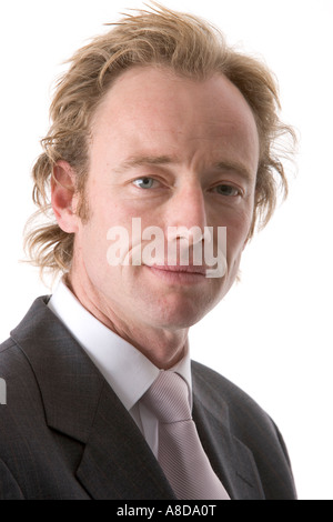 Porträt einer Art lächelnd Mann von vierzig Jahren Stockfoto