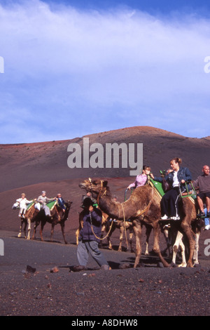 TIMANFAYA NATIONALPARK. LANZAROTE. KANARISCHE INSELN Stockfoto