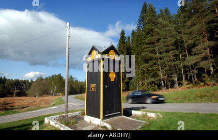 EIN AA BREAKDOWN-SERVICE-TELEFON-BOX SCOTLAND.UK Stockfoto