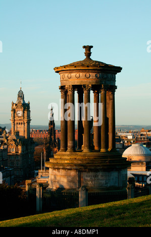 Dugald Stewart Monument Calton Hill Edinburgh Schottland Stockfoto