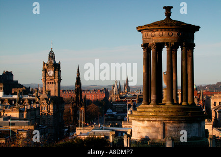 Dugald Stewart Monument, Calton Hill, Edinburgh, Schottland Stockfoto