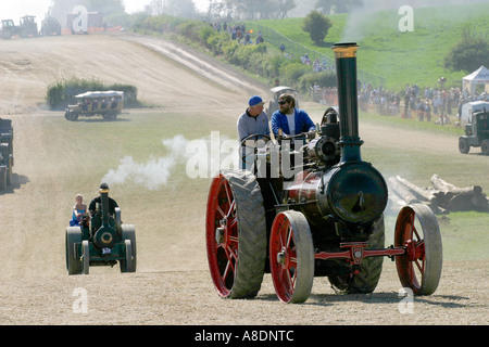 Die Zugmaschine Eynsham Hall an der Great Dorset Steam Fair, England, UK. Stockfoto