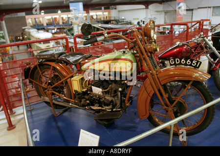 Vintage motor Fahrrad Kelvin Hall Museum of Transport Glasgow Schottland GB UK Stockfoto