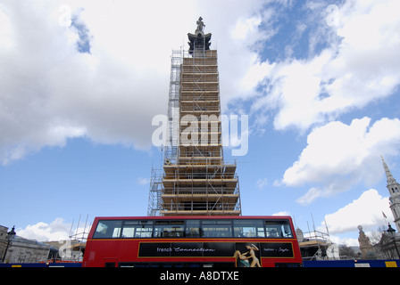 Die Restaurierung der Nelson-Säule Stockfoto