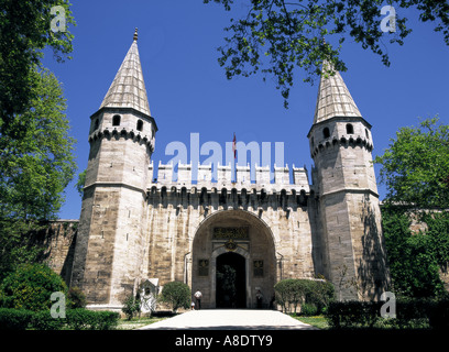 Topkapi-Palast Eingang Istanbul, Türkei Stockfoto