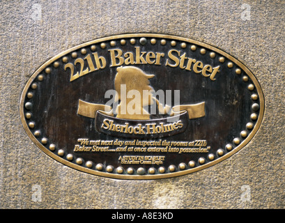 221 b Baker street Plaque, London, England UK Stockfoto